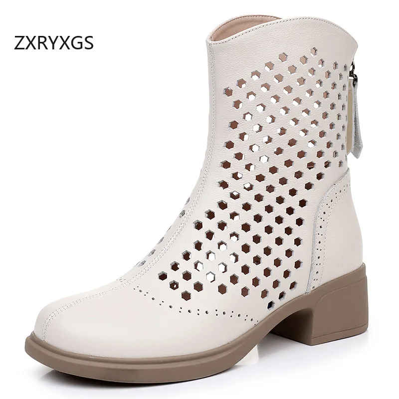 ZXRYXGS Superior Cowhide Hollow Boots Breathable Real Leather Sandals 2025 new Spring Summer Boots Women Shoes Shoes Size 33-43
ZXRYXGS Superior Cowhide Hollow Boots Breathable Real Leather Sandals 2025 new Spring Summer Boots Women Shoes Shoes Size 33-43