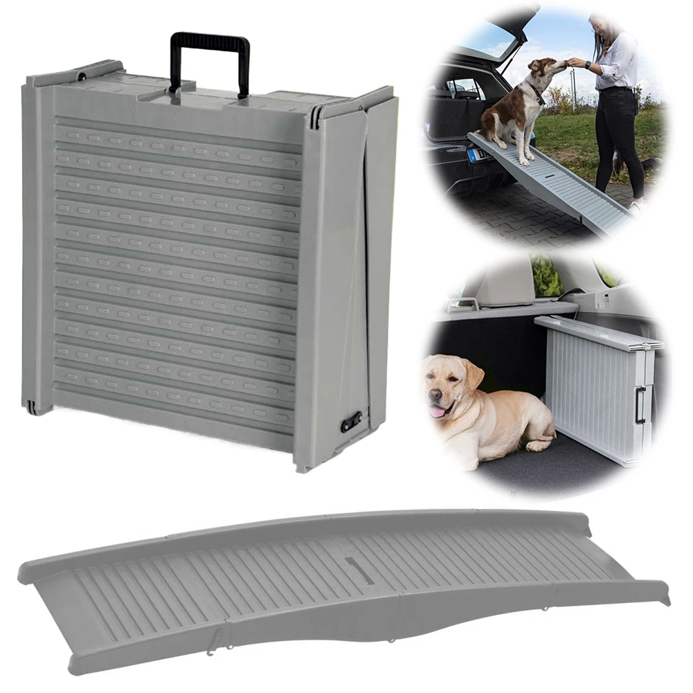 Folding Foldable Car Ramp for Dogs Non-Slip Rug Surface Portable Dog Ramp 59x15.8 Inch Pet Ramp Stairs for Large Dogs SUV Truck
Folding Foldable Car Ramp for Dogs Non-Slip Rug Surface Portable Dog Ramp 59x15.8 Inch Pet Ramp Stairs for Large Dogs SUV Truck