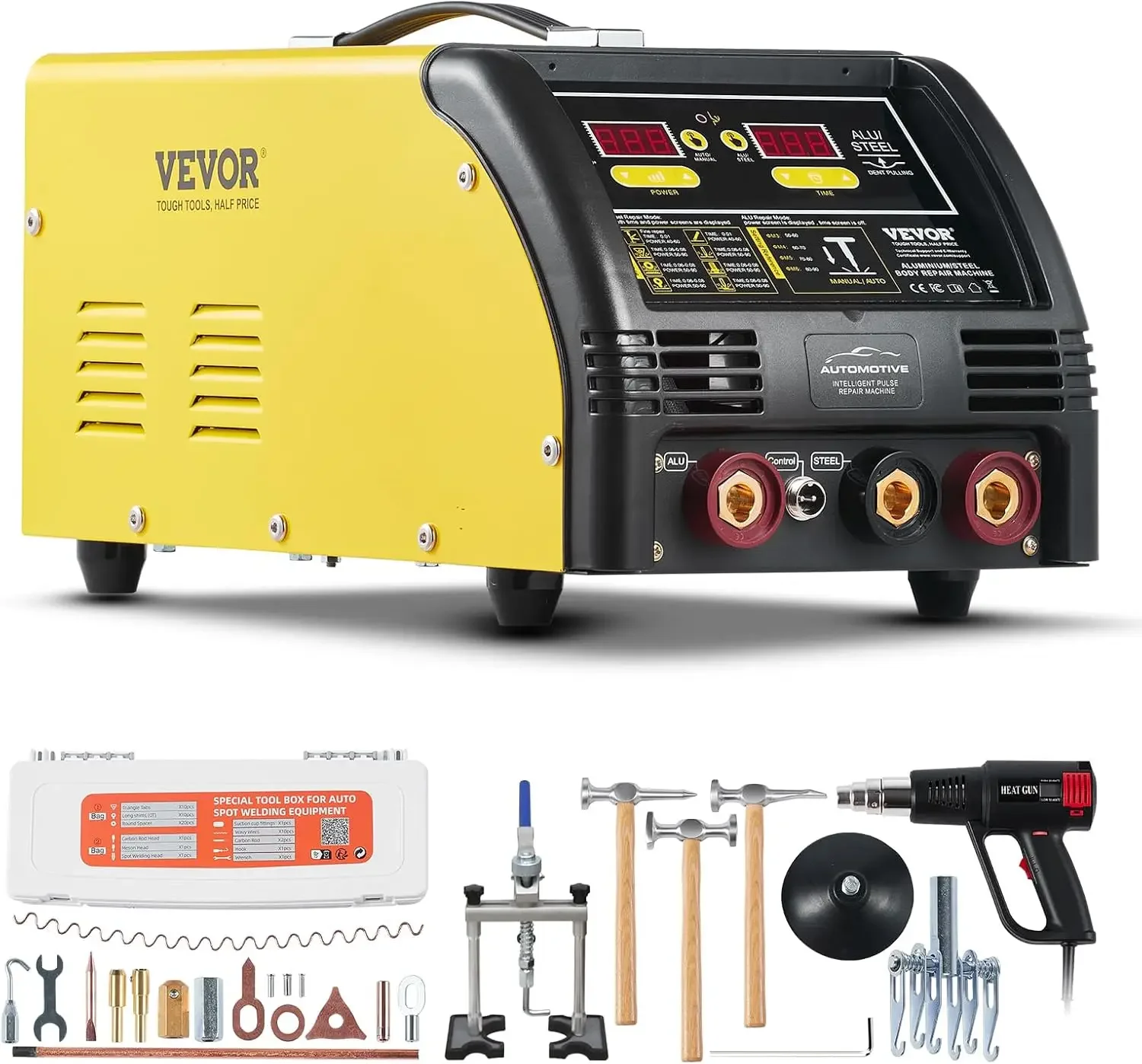 Комплект для ремонта вмятин Dual Pro Stud Welder Deluxe AL/Fe, профессиональный сварочный аппарат мощностью 5 кВт с автоматической/ручной сваркой и 10 режимами
Комплект для ремонта вмятин Dual Pro Stud Welder Deluxe AL/Fe, профессиональный сварочный аппарат мощностью 5 кВт с автоматической/ручной сваркой и 10 режимами
