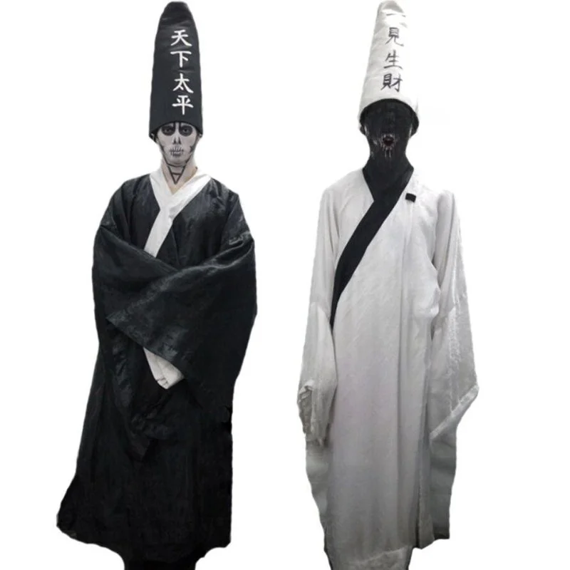 Хэллоуин Косплей Пар Наряд Черно-Белый Необычный Костюм Для Выступлений Бог Смерти Escape Room NPC Страшная Одежда Призрака
Хэллоуин Косплей Пар Наряд Черно-Белый Необычный Костюм Для Выступлений Бог Смерти Escape Room NPC Страшная Одежда Призрака