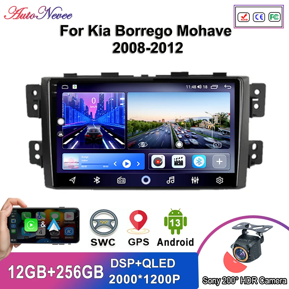 Мультимедиа Android 14 для Kia Borrego Mohave 2008 2009 2010 2011 2012, автомобильный плеер, GPS-навигация, стерео, авторадио, экран без 2Din
Мультимедиа Android 14 для Kia Borrego Mohave 2008 2009 2010 2011 2012, автомобильный плеер, GPS-навигация, стерео, авторадио, экран без 2Din