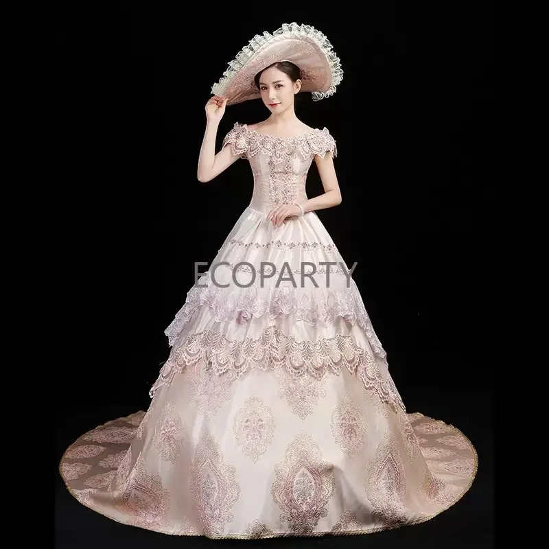 New Customized European Style Court Clothes Elegant Retro Lady Party Dress Group Party Catwalk Women Theater Costumes
New Customized European Style Court Clothes Elegant Retro Lady Party Dress Group Party Catwalk Women Theater Costumes