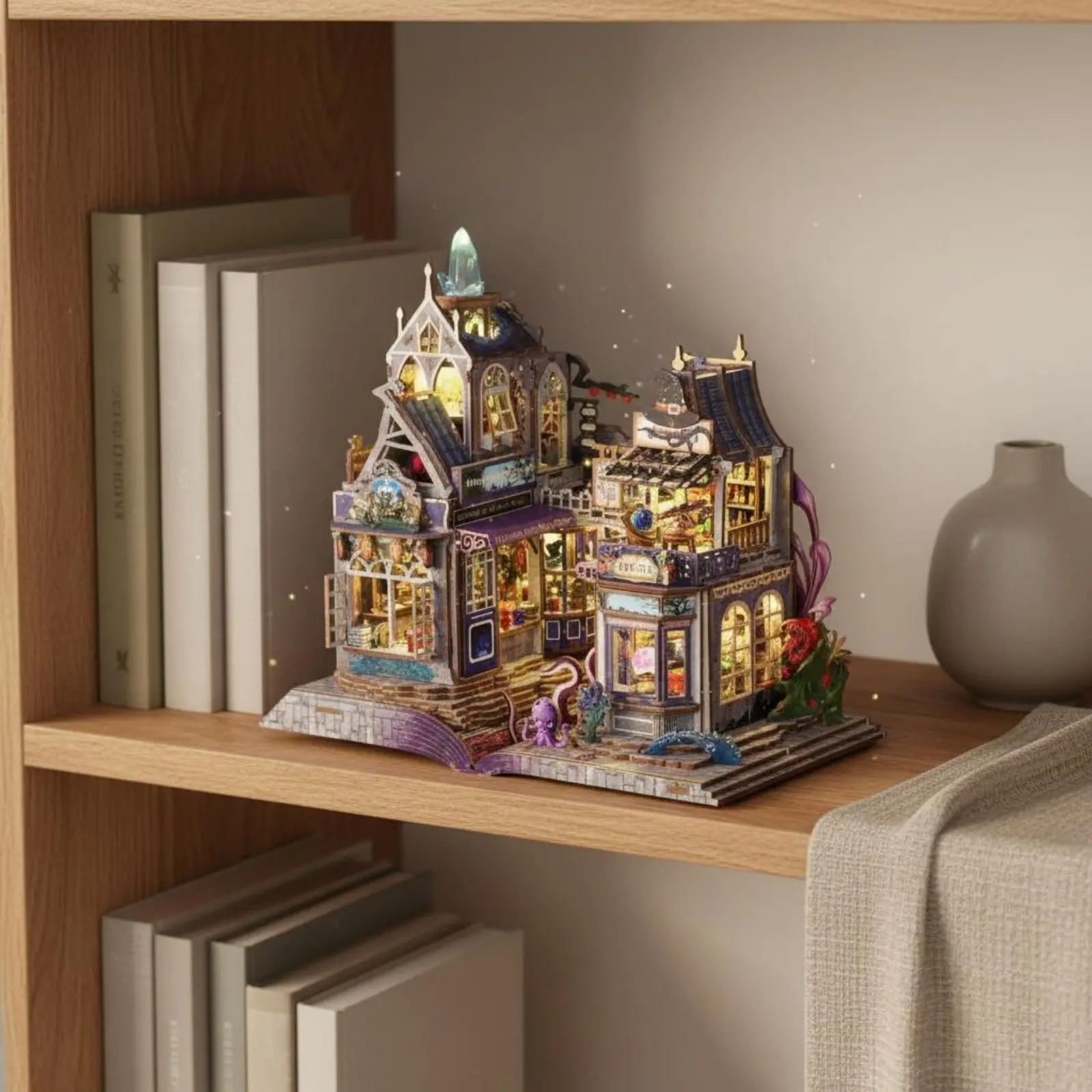 DIY Dollhouse Kit Dust Cover Mini House Model Miniature Building Model Gift Idea 3D Wooden Assembly House Handmade Assembly
DIY Dollhouse Kit Dust Cover Mini House Model Miniature Building Model Gift Idea 3D Wooden Assembly House Handmade Assembly