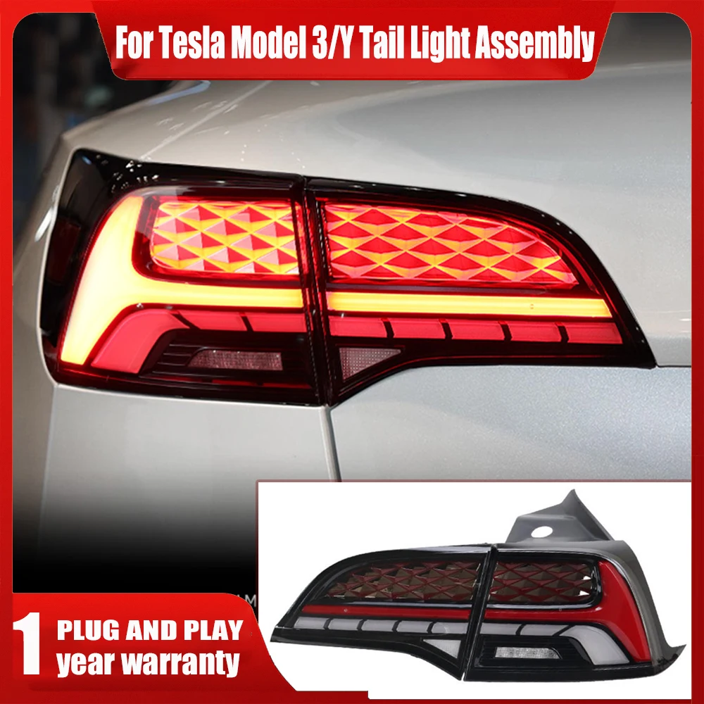 Car Styling Tail Lamp For Tesla Model 3 Model Y 2018-2023 Tail Lights LED Dynamic Signal DRL Brake Reverse auto Accessories
Car Styling Tail Lamp For Tesla Model 3 Model Y 2018-2023 Tail Lights LED Dynamic Signal DRL Brake Reverse auto Accessories