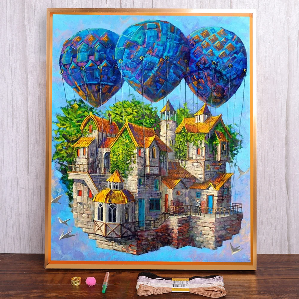 Landscape Flying House Pre-Printed 11CT Cross-Stitch DIY Embroidery Kit Handmade Hobby Needlework Sewing Gift Package Floss
Landscape Flying House Pre-Printed 11CT Cross-Stitch DIY Embroidery Kit Handmade Hobby Needlework Sewing Gift Package Floss