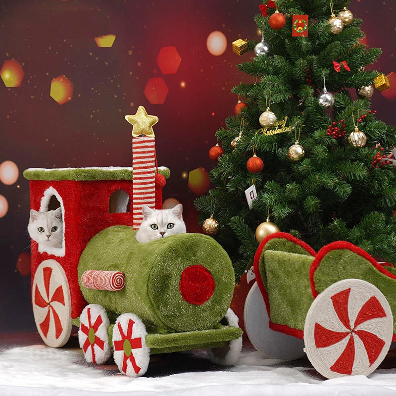 Christmas Limited Gift Train Cat Climbing Frame Cat Nest Scratching Cat Toy
Christmas Limited Gift Train Cat Climbing Frame Cat Nest Scratching Cat Toy