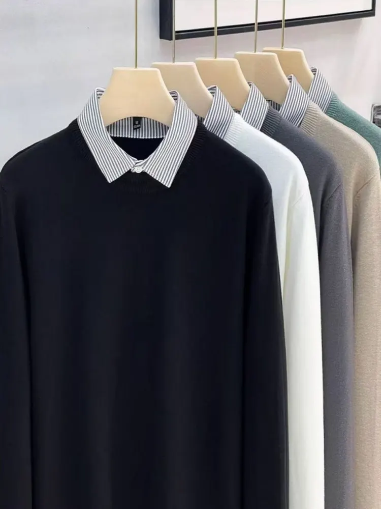 Мужской повседневный вязаный свитер с воротником irt, теплый базовый слой, модный городской Sle, полиэфирное волокно, длинный свеч, стандартный крой
Мужской повседневный вязаный свитер с воротником irt, теплый базовый слой, модный городской Sle, полиэфирное волокно, длинный свеч, стандартный крой