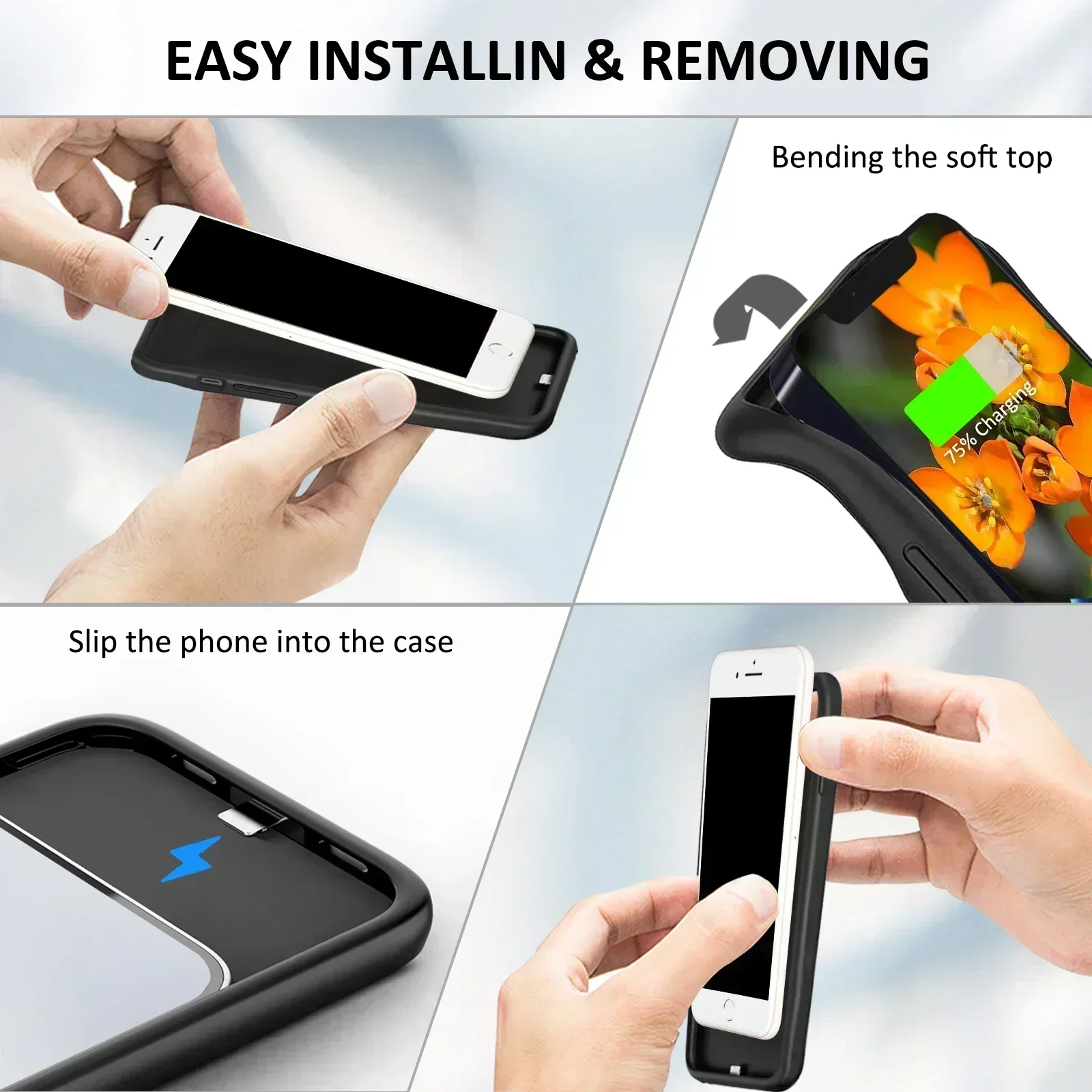 10000mAh Slim Soft Silicone Battery Case for IPhone 6 Plus 6s 7 8 Plus 5.5 Inch Charger Power Bank Compatible For IPhone 7 Plus
10000mAh Slim Soft Silicone Battery Case for IPhone 6 Plus 6s 7 8 Plus 5.5 Inch Charger Power Bank Compatible For IPhone 7 Plus