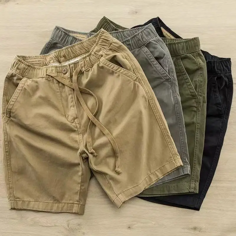 American Style Workwear Shorts Men Summer Color Khaki Sports Beach Casual Elastic Waist Five-Quarter Trendy Pants
American Style Workwear Shorts Men Summer Color Khaki Sports Beach Casual Elastic Waist Five-Quarter Trendy Pants