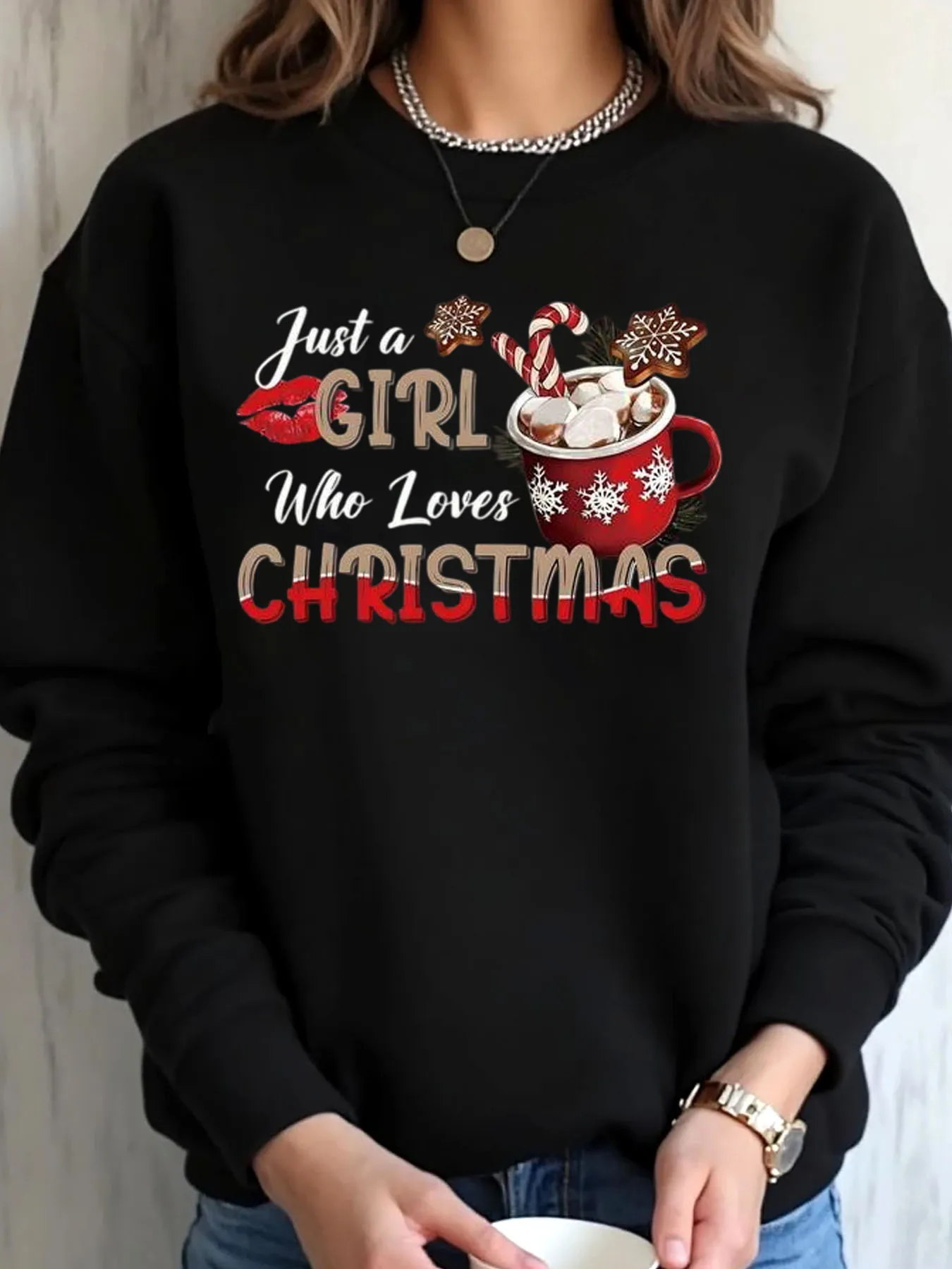 Женская толстовка большого размера, рождественский праздник, горячая шоколадная чашка с принтом, верхняя одежда
Женская толстовка большого размера, рождественский праздник, горячая шоколадная чашка с принтом, верхняя одежда