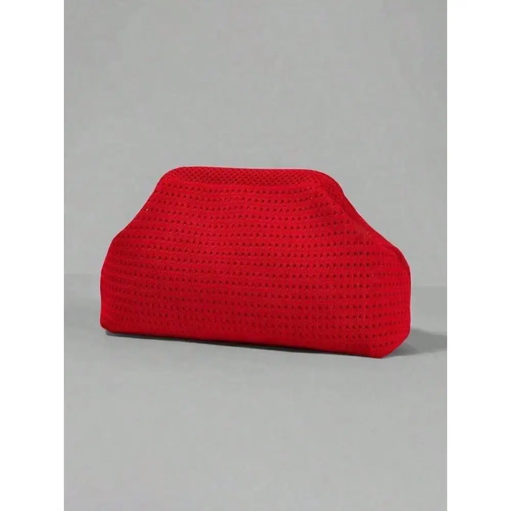Day Gift, 1pc Knitted Bag, Women Lady Solid Red Hollow Out Handbag, Casual Fashion Knit Beach Evening Pouch, Crochet Dumpling B
Day Gift, 1pc Knitted Bag, Women Lady Solid Red Hollow Out Handbag, Casual Fashion Knit Beach Evening Pouch, Crochet Dumpling B