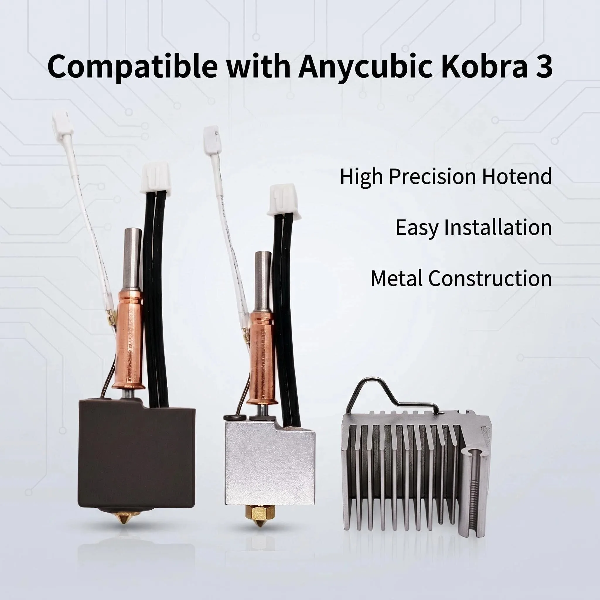 For Anycubic Kobra 3 Combo Hotend with Heatbreak Nozzle Thermistor Throat Heater Block for Anycubic Kobra3 Print Head Hot End
For Anycubic Kobra 3 Combo Hotend with Heatbreak Nozzle Thermistor Throat Heater Block for Anycubic Kobra3 Print Head Hot End