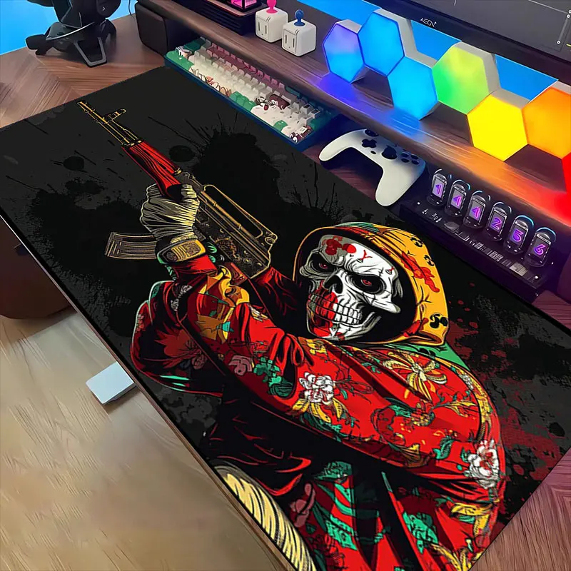 AK Rifles Gun Mouse Pad Anime Skull Soldier Gaming Desk Mat Non-slip Rubber Base 40x80 Washable PC Pads for Game Office Playmat
AK Rifles Gun Mouse Pad Anime Skull Soldier Gaming Desk Mat Non-slip Rubber Base 40x80 Washable PC Pads for Game Office Playmat