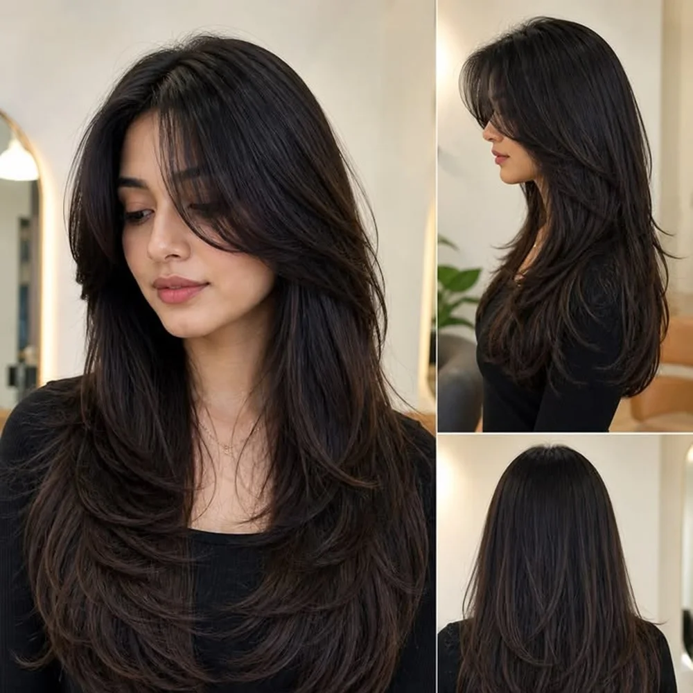 Glueless Wigs Pre Plucked Pre Cut for Beginners Long Layered Straight Synthetic Lace Front Wigs with Seconds to Wear for Beginne
Glueless Wigs Pre Plucked Pre Cut for Beginners Long Layered Straight Synthetic Lace Front Wigs with Seconds to Wear for Beginne