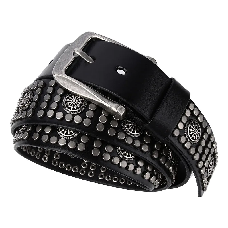 Men's Metal Pin Buckle Belt Top Grain Genuine Leather Rivet Belts Male Punk High Quality Real Cow Leather Fashion Belt Jeans
Men's Metal Pin Buckle Belt Top Grain Genuine Leather Rivet Belts Male Punk High Quality Real Cow Leather Fashion Belt Jeans