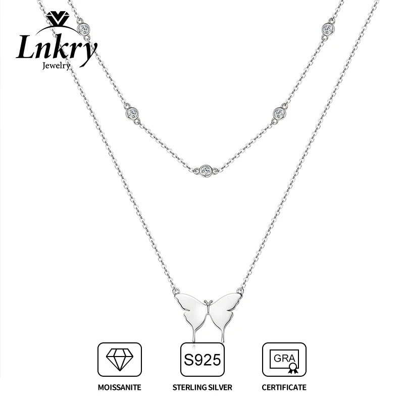 Lnkry двухслойное ожерелье-цепочка для женщин, сертифицированное 925, оригинальное ожерелье с подвеской в виде бабочки и муассанита, 2025, трендовые ювелирные изделия
Lnkry двухслойное ожерелье-цепочка для женщин, сертифицированное 925, оригинальное ожерелье с подвеской в виде бабочки и муассанита, 2025, трендовые ювелирные изделия