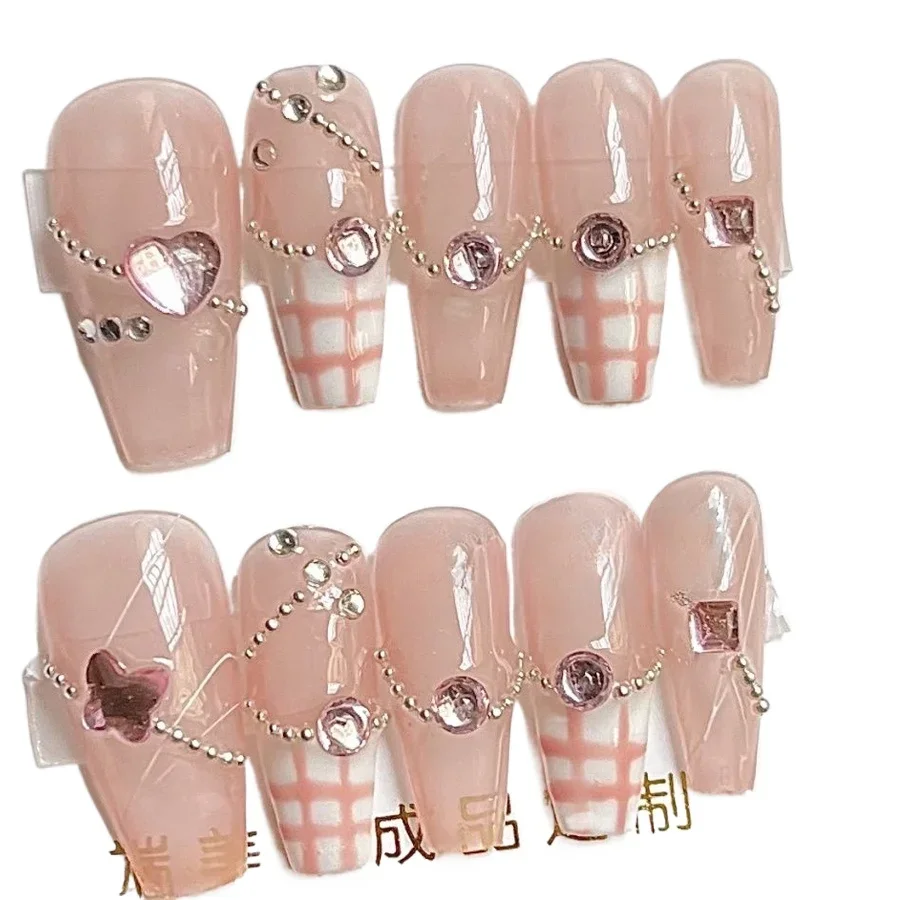 *Hand-worn nail temperament thousand gold piece ice nude fake patch explosion removable phototherapy nail art
*Hand-worn nail temperament thousand gold piece ice nude fake patch explosion removable phototherapy nail art