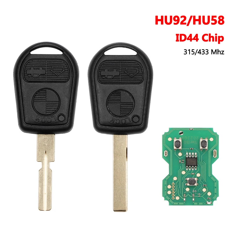 For BMW E31 E32 E34 E36 E38 E39 E46 Z3 HU58 HU92 Blade With PCF7935 / ID44 Chip EWS Systems 315/433 Mhz 3 Buttons Car Remote Key
For BMW E31 E32 E34 E36 E38 E39 E46 Z3 HU58 HU92 Blade With PCF7935 / ID44 Chip EWS Systems 315/433 Mhz 3 Buttons Car Remote Key