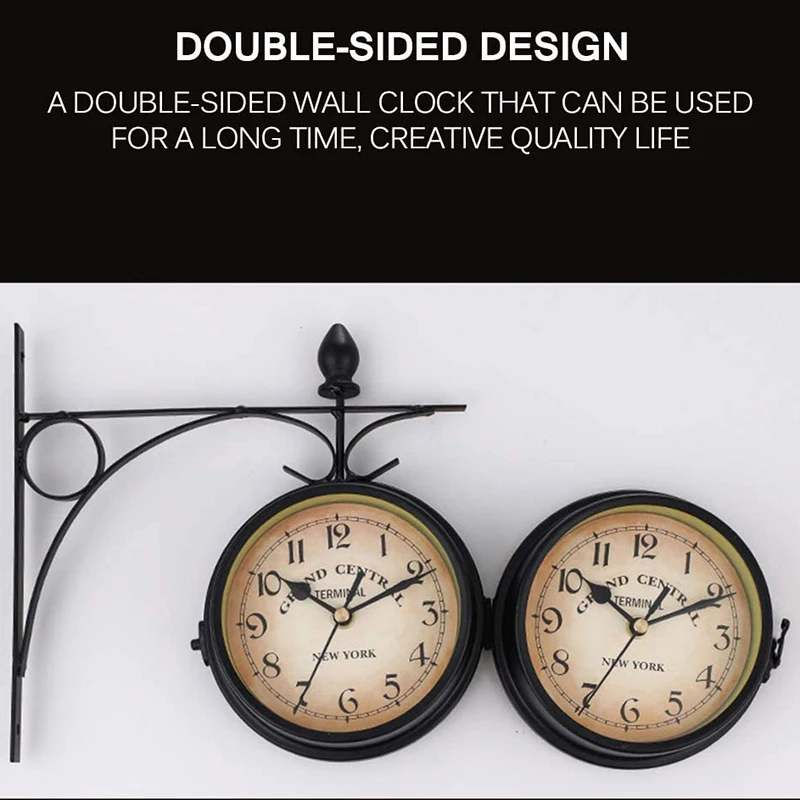 AB39-Retro Wall Clock Double-Sided European Antique Style Creative Classic Wall Hanging Clocks Wrought Iron Wall Clock
AB39-Retro Wall Clock Double-Sided European Antique Style Creative Classic Wall Hanging Clocks Wrought Iron Wall Clock