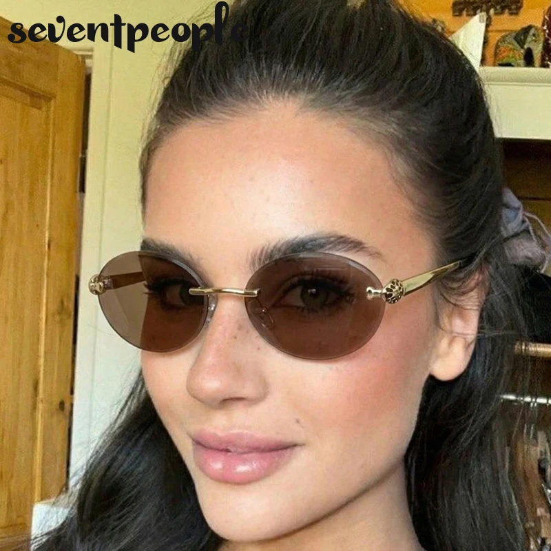 Rimless Metal Frame Oval Sunglasses Women 2026 Luxury Designer PunkSun Glasses For Ladies Fashion Leopard Head Travelling Shade
Rimless Metal Frame Oval Sunglasses Women 2026 Luxury Designer PunkSun Glasses For Ladies Fashion Leopard Head Travelling Shade