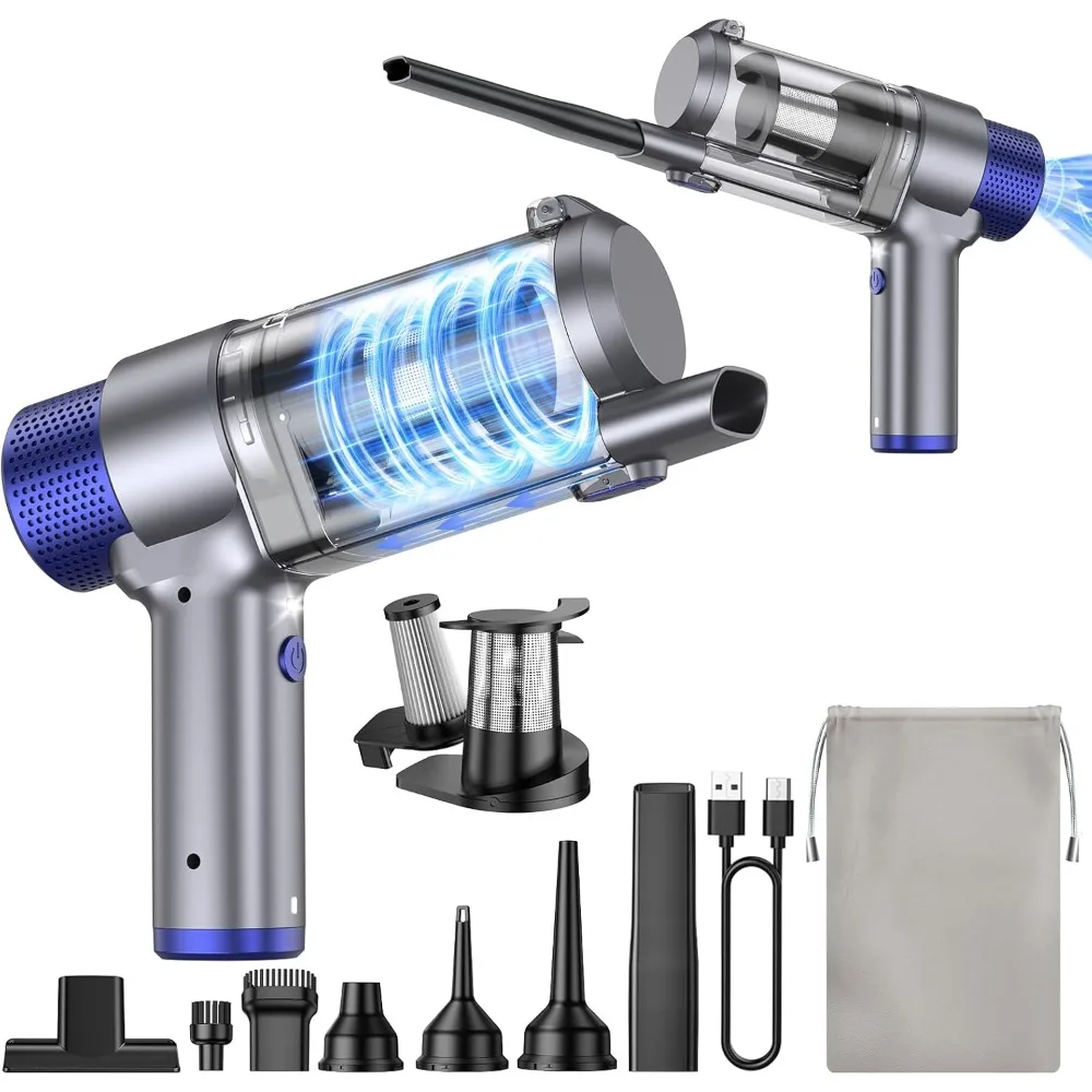 Ручной автомобильный пылесос JONYJ, беспроводной, портативный ручной пылесос 16000PA, воздушная тряпка 2 в 1 и мини-пылесос с подзарядкой
Ручной автомобильный пылесос JONYJ, беспроводной, портативный ручной пылесос 16000PA, воздушная тряпка 2 в 1 и мини-пылесос с подзарядкой