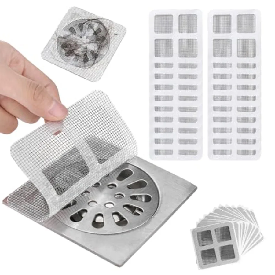 Disposable Hair Drain Stickers, 20PCS Disposable Shower Drain Cover Hair Catcher Bathroom Shower Drain Protector, Mesh Cover Fl
Disposable Hair Drain Stickers, 20PCS Disposable Shower Drain Cover Hair Catcher Bathroom Shower Drain Protector, Mesh Cover Fl
