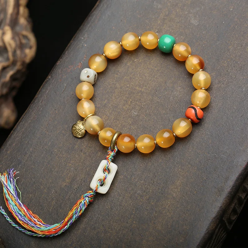 Natural Golden-Armoured Mountain Tortoise Collectible Bracelet with Tibetan Agate Chakras and Barrel Beads
Natural Golden-Armoured Mountain Tortoise Collectible Bracelet with Tibetan Agate Chakras and Barrel Beads
