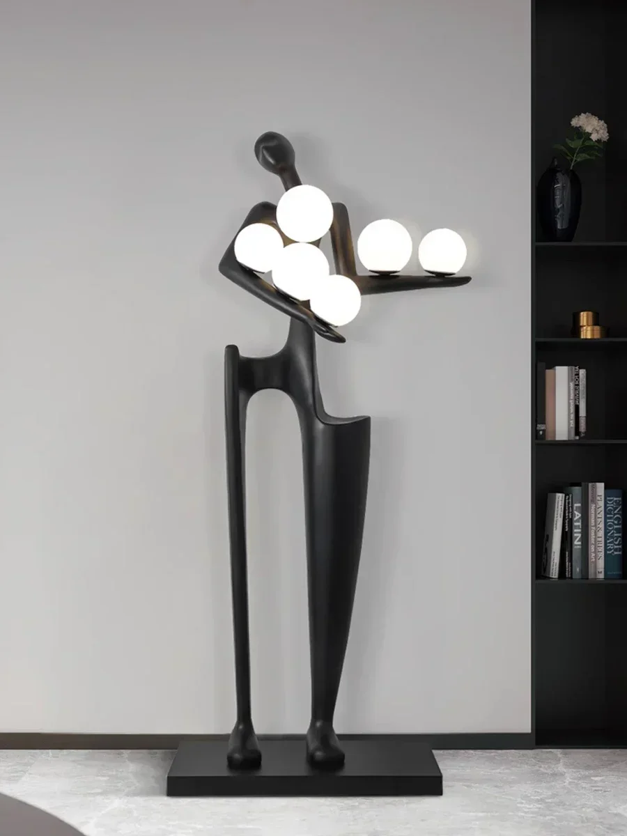 Modern creative fiberglass floor-standing figure with light art ornaments sales office hotel shopping mall club large sculpture
Modern creative fiberglass floor-standing figure with light art ornaments sales office hotel shopping mall club large sculpture