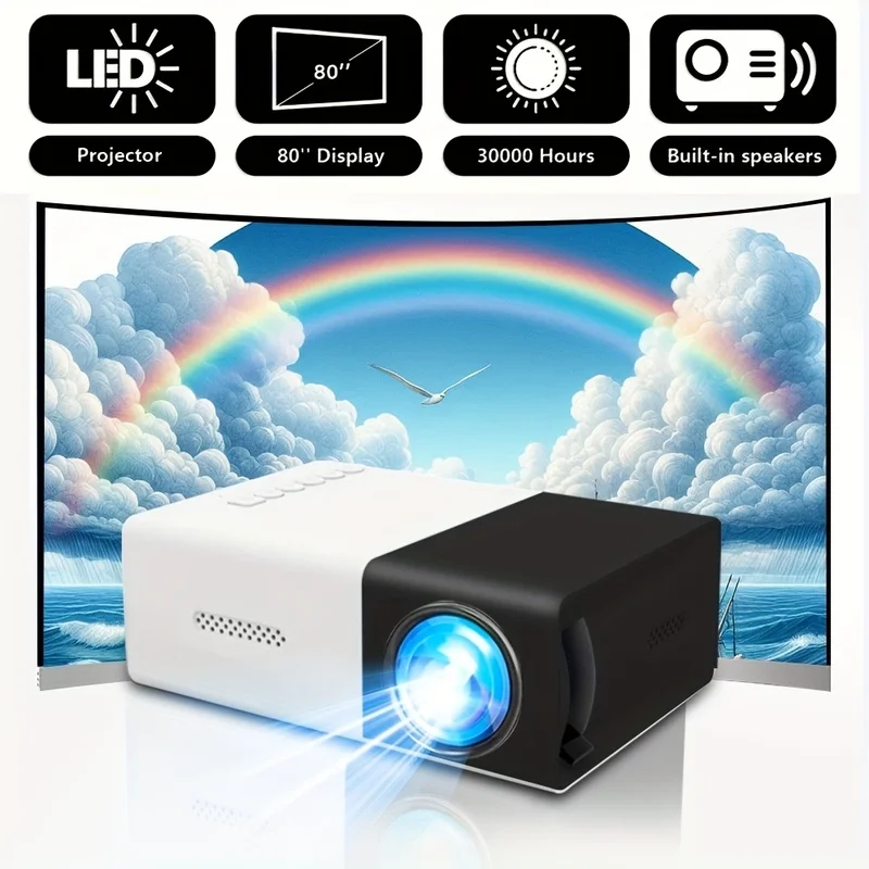 YG300 built-in speaker, supports high-definition 1080P, handheld mini entertainment portable home LED projector
YG300 built-in speaker, supports high-definition 1080P, handheld mini entertainment portable home LED projector