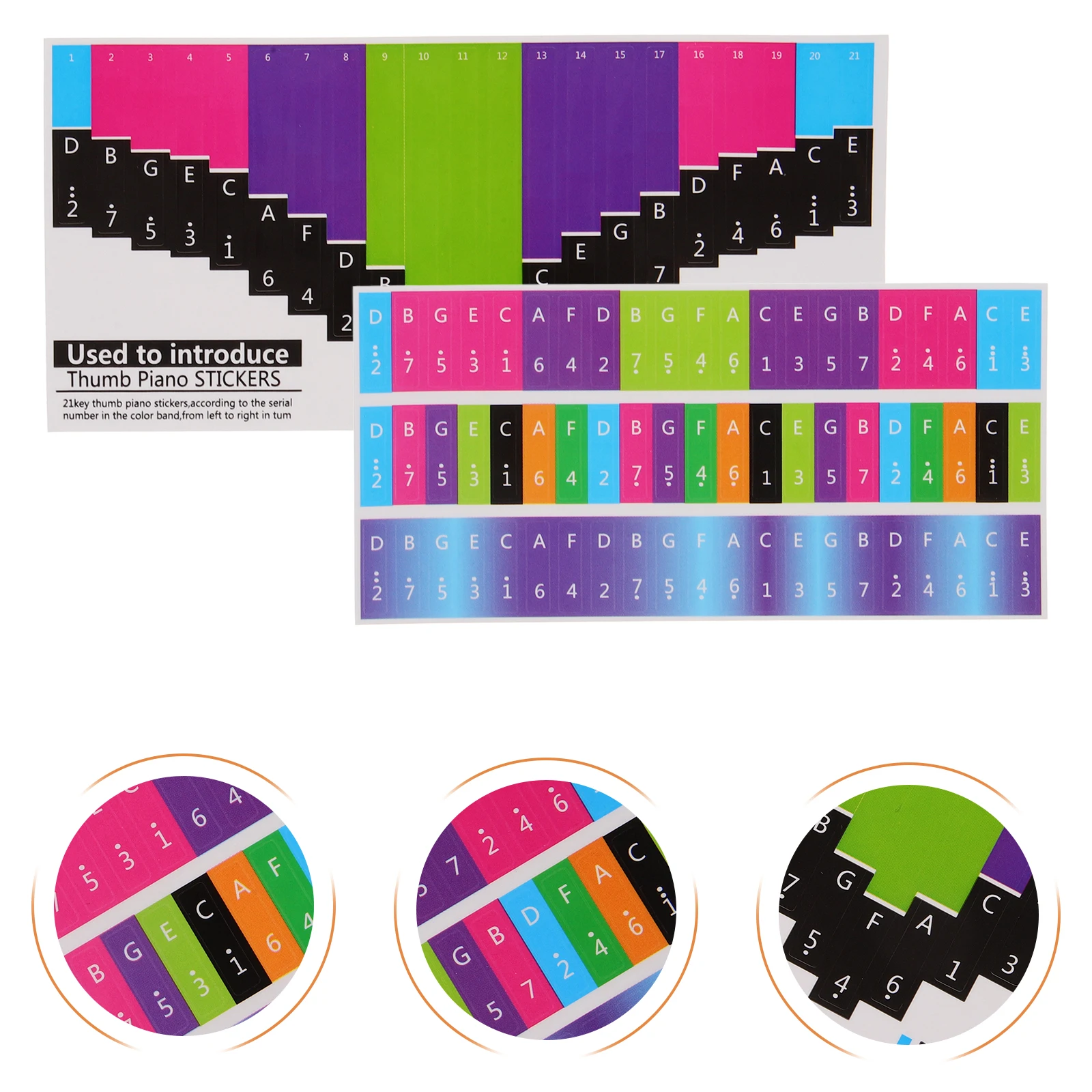 Musical Note Stickers Kalimba Scale Notes Beginner Introductory Finger Piano Thumbs Decals
Musical Note Stickers Kalimba Scale Notes Beginner Introductory Finger Piano Thumbs Decals