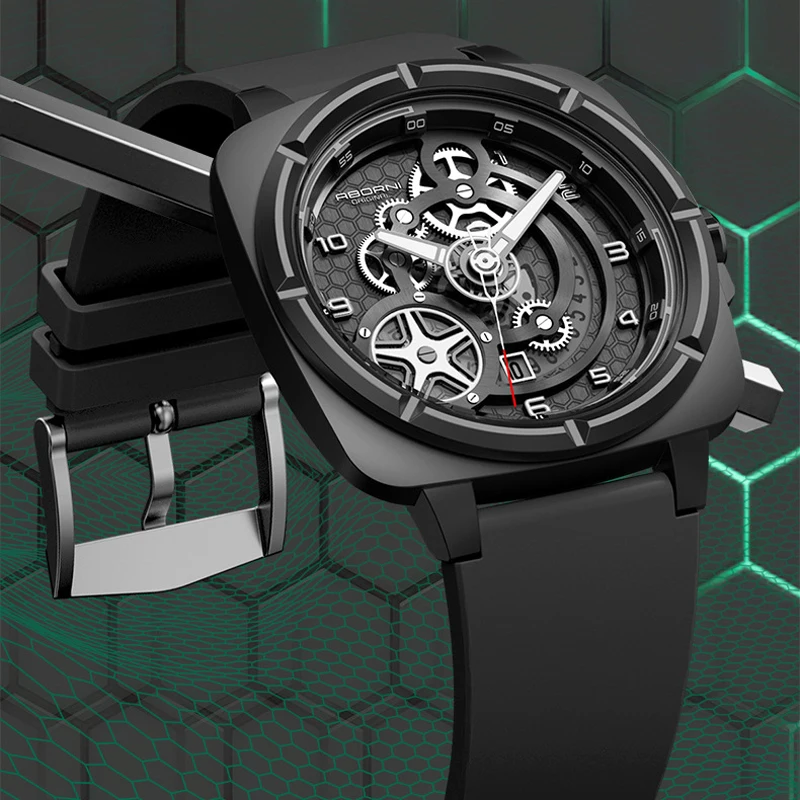 ABORNI 5007 Fashion Men's Original Quartz Rectangular Watch Automatic Date Sports Silicone Strap Watches for Man Reloj Hombre
ABORNI 5007 Fashion Men's Original Quartz Rectangular Watch Automatic Date Sports Silicone Strap Watches for Man Reloj Hombre