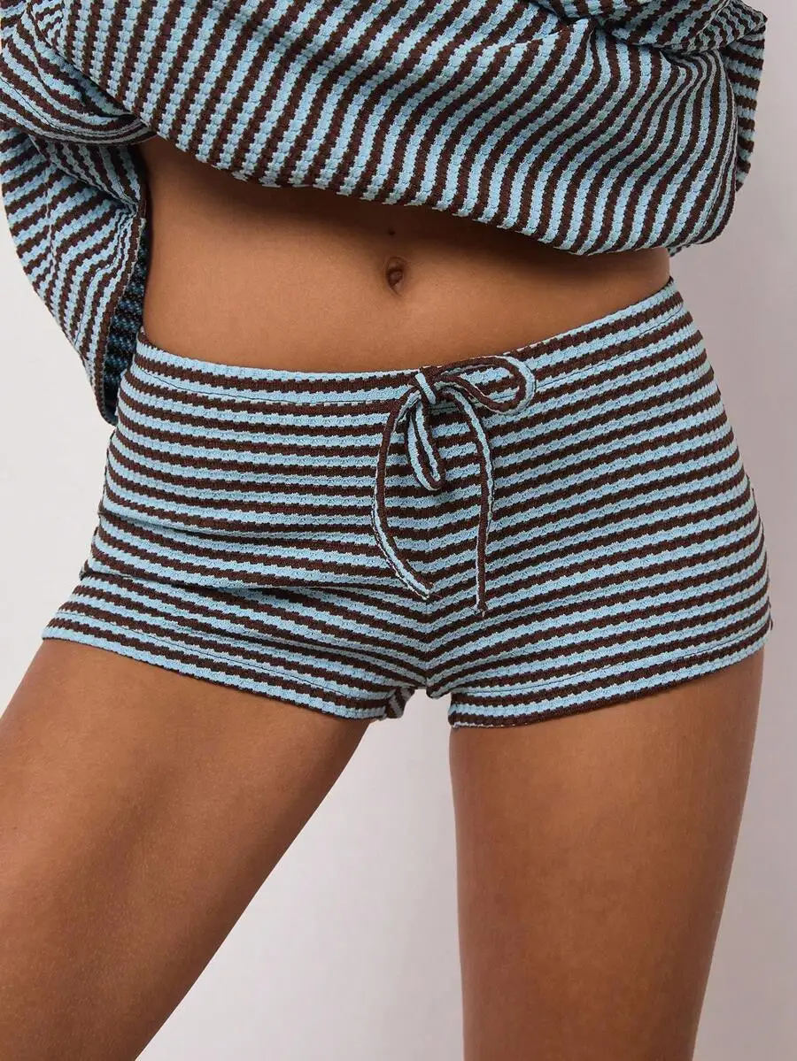 Womens Striped Drawstring Shorts Casual Loose Fit High Waist
Womens Striped Drawstring Shorts Casual Loose Fit High Waist