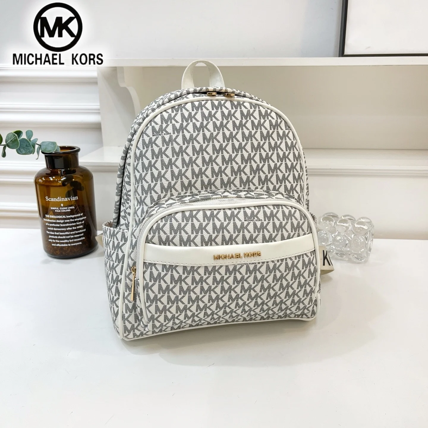 MicMichael Kors Women's Fashion Leisure Backpack MK Classic Letter Printed Bag Holiday Travel Multi functional Backpack
MicMichael Kors Women's Fashion Leisure Backpack MK Classic Letter Printed Bag Holiday Travel Multi functional Backpack
