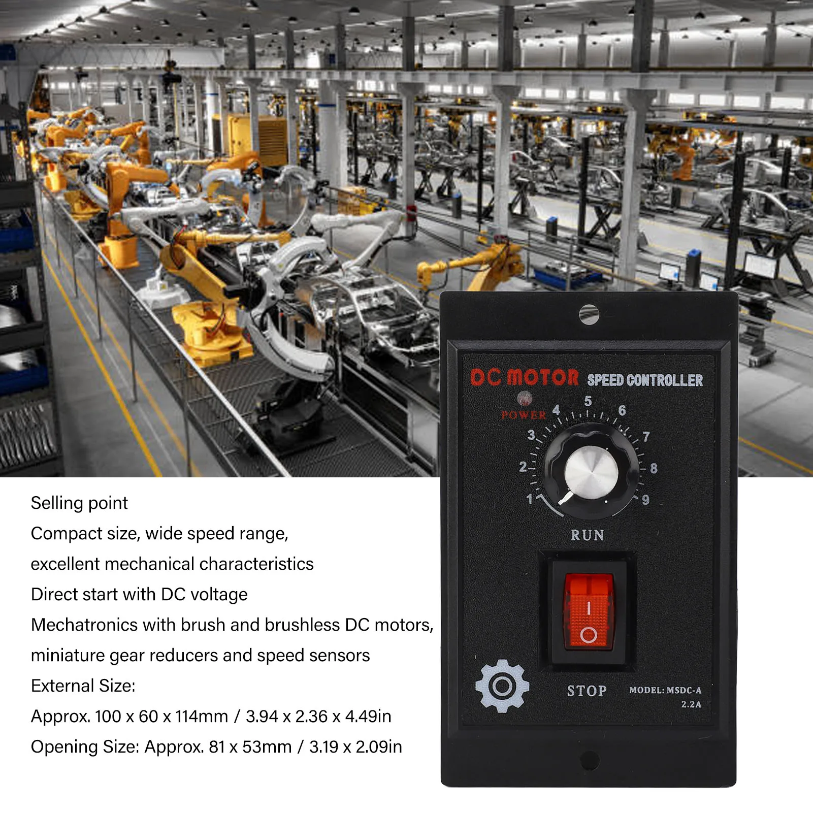 AC 220V to DC 110V Motor Speed Controller Electric Motor Speed Regulator Module for Industrial DC Motor Adjustment and Control
AC 220V to DC 110V Motor Speed Controller Electric Motor Speed Regulator Module for Industrial DC Motor Adjustment and Control
