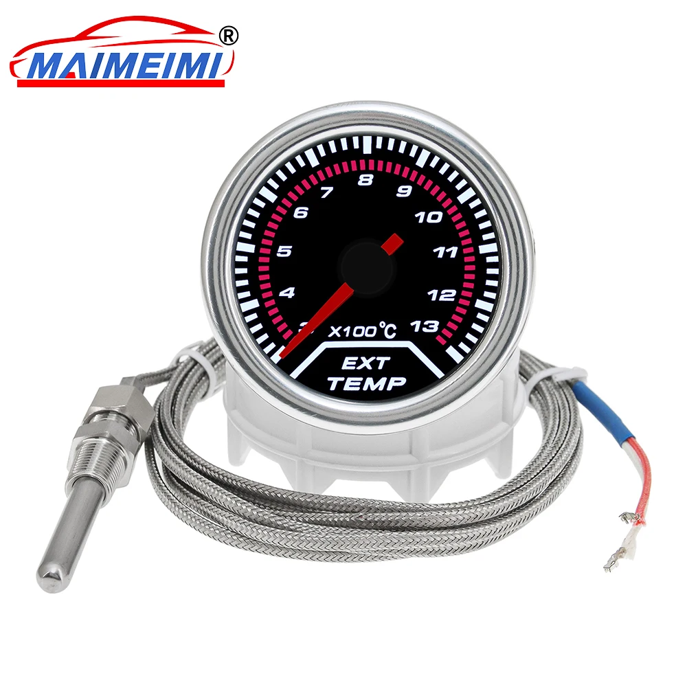 52mm Digital pointer Auto Car Exhaust Gas Temperature Gauge white backlight for Car Racing 12V Car Meter with Sensor|