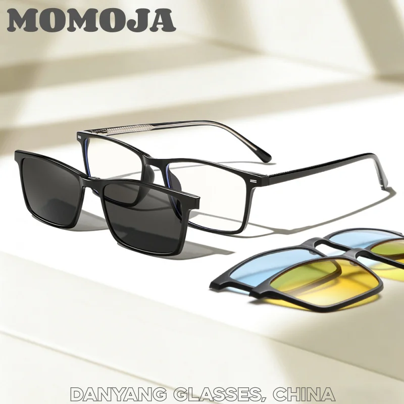 MOMOJA Men and Women Fashion Retro Square TR90 Magnetic Polarized Clip-on Glasses Optical Prescription Eyeglasses Frame 6229
MOMOJA Men and Women Fashion Retro Square TR90 Magnetic Polarized Clip-on Glasses Optical Prescription Eyeglasses Frame 6229