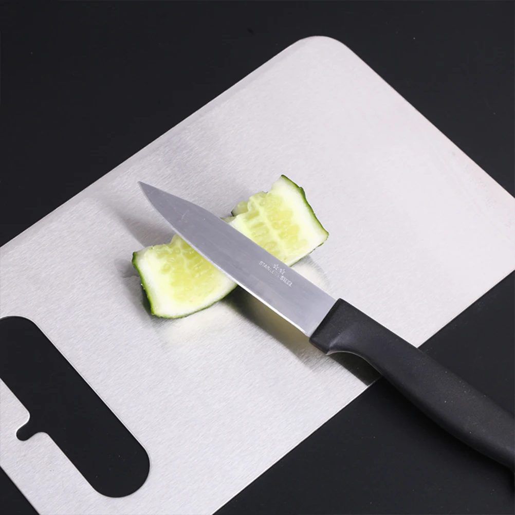 Stainless Steel Cutting Board 30X46X0.2Cm Square Reversible Dishwasher Safe Kitchen Chopping Block With Handle For Home
Stainless Steel Cutting Board 30X46X0.2Cm Square Reversible Dishwasher Safe Kitchen Chopping Block With Handle For Home
