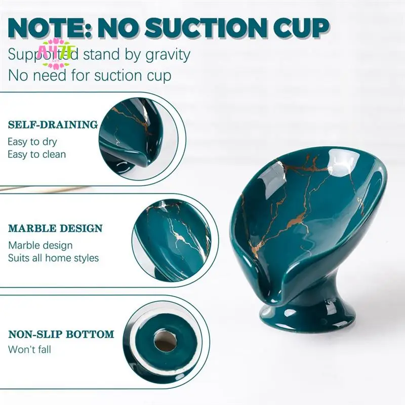 A47F-Soap Dish, Soap Holder Self Draining Marble Look Leaf-Shape Soap Dishes For Bathroom
A47F-Soap Dish, Soap Holder Self Draining Marble Look Leaf-Shape Soap Dishes For Bathroom