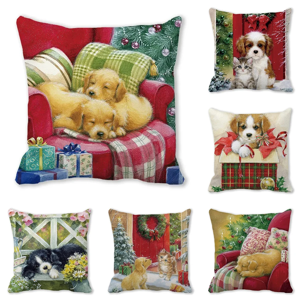Christmas Gift Cat and Dog Print Pattern Cushion Cover Home Living Room Sofa Cover Decorative Pillow45x45cm
Christmas Gift Cat and Dog Print Pattern Cushion Cover Home Living Room Sofa Cover Decorative Pillow45x45cm