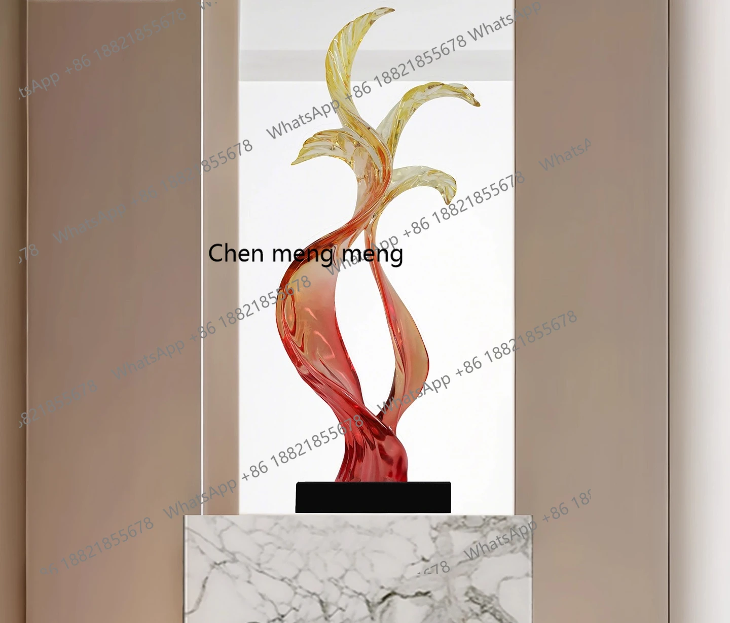 Abstract art entrance ornaments high-end light luxury model room living room decorations hotel transparent resin sculptures
Abstract art entrance ornaments high-end light luxury model room living room decorations hotel transparent resin sculptures