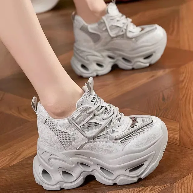 Women's Casual Shoes Breathable Mesh Leather Thick Bottom Dad Shoes Comfortable Lightweight Low Cut Fashionable Spring Season
Women's Casual Shoes Breathable Mesh Leather Thick Bottom Dad Shoes Comfortable Lightweight Low Cut Fashionable Spring Season