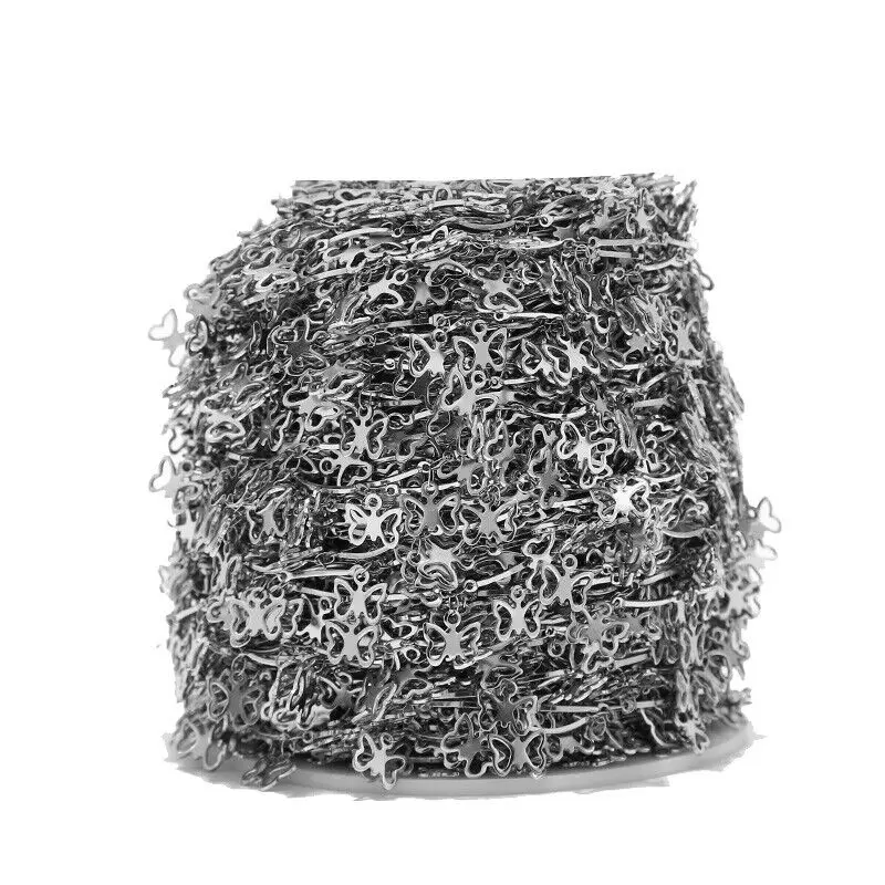 1meter Stainless Steel Silver tone Butterfly Charms Handmade Link Chain for diy Necklace Bracelet Foot Bracelet Making
1meter Stainless Steel Silver tone Butterfly Charms Handmade Link Chain for diy Necklace Bracelet Foot Bracelet Making
