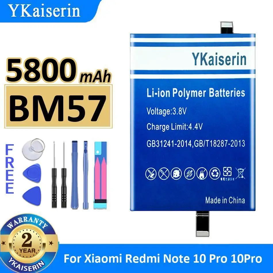 High Performance 5800mAh Mobile Phone Battery For Xiaomi Redmi Note 10 Pro 10Pro Safe BM57
High Performance 5800mAh Mobile Phone Battery For Xiaomi Redmi Note 10 Pro 10Pro Safe BM57