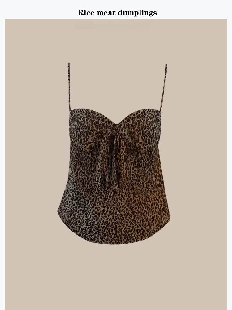 Slim Fit Short Strap Vest Women's Summer Fashion Sexy Leopard Print Top Casual Outerwear Polyester Fiber No Chest Pad
Slim Fit Short Strap Vest Women's Summer Fashion Sexy Leopard Print Top Casual Outerwear Polyester Fiber No Chest Pad