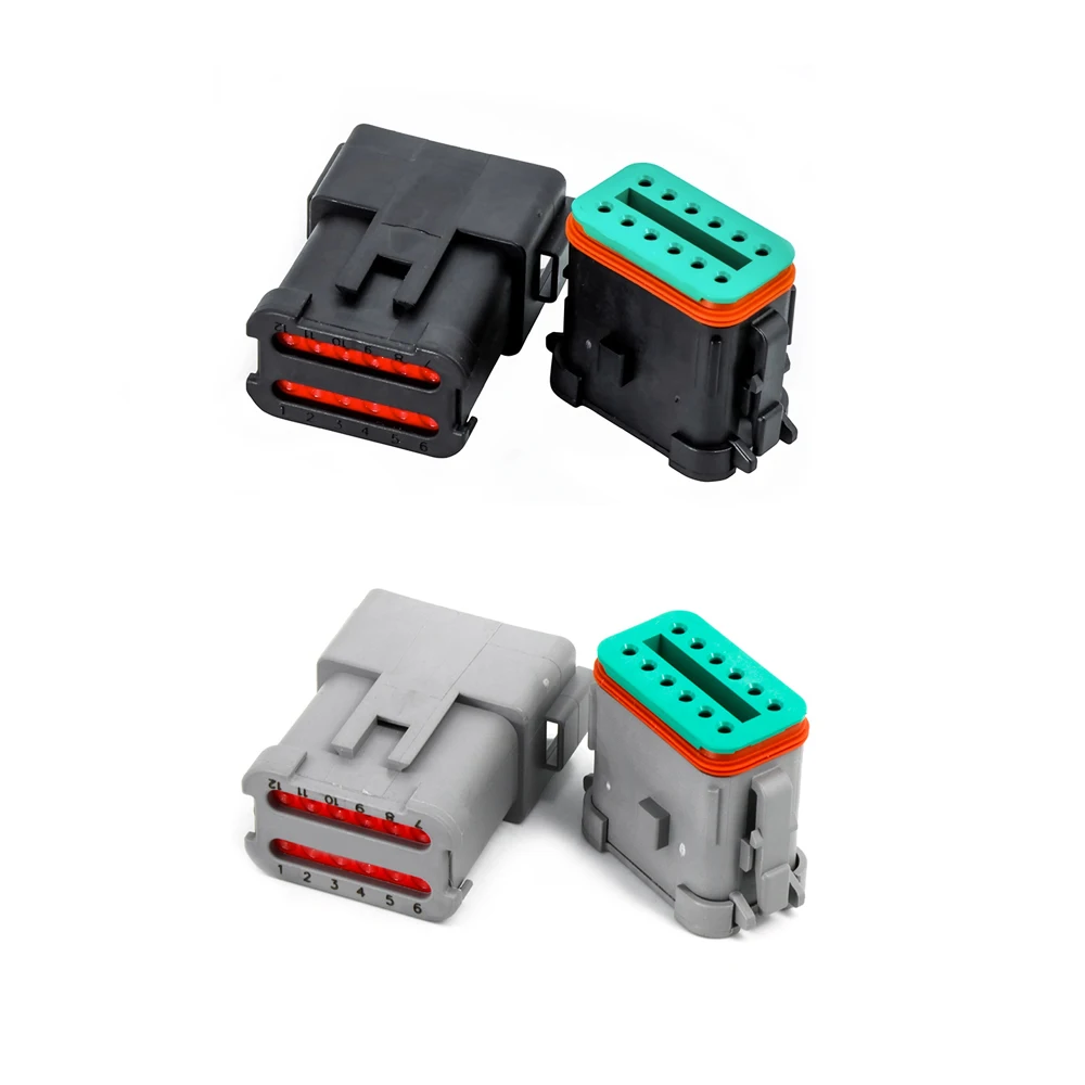 1 Set DT connector DT06-12SB-CE05/DT06-12SA-CE05 with flat tail cap DT04-12PA-CE01/DT04-12PB-CE01 male to female connector
1 Set DT connector DT06-12SB-CE05/DT06-12SA-CE05 with flat tail cap DT04-12PA-CE01/DT04-12PB-CE01 male to female connector