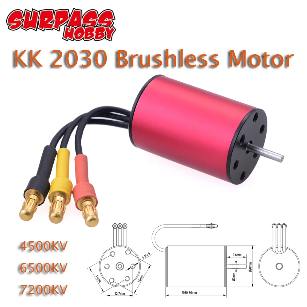 SURPASS HOBBY KK 2030 Бесщеточный двигатель 4500/6500/7200KV Водонепроницаемый вал 2,0 мм для Wtloys Traxxas 1/18 1/20 1/24 RC Car Truck
SURPASS HOBBY KK 2030 Бесщеточный двигатель 4500/6500/7200KV Водонепроницаемый вал 2,0 мм для Wtloys Traxxas 1/18 1/20 1/24 RC Car Truck