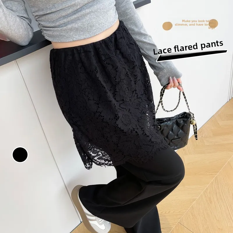 Брюки-клеш Ele Bla с кружевом, повседневные, для женщин, с высокой талией, длинные, весна-лето, новые, стандартные и удлиненные модели
Брюки-клеш Ele Bla с кружевом, повседневные, для женщин, с высокой талией, длинные, весна-лето, новые, стандартные и удлиненные модели