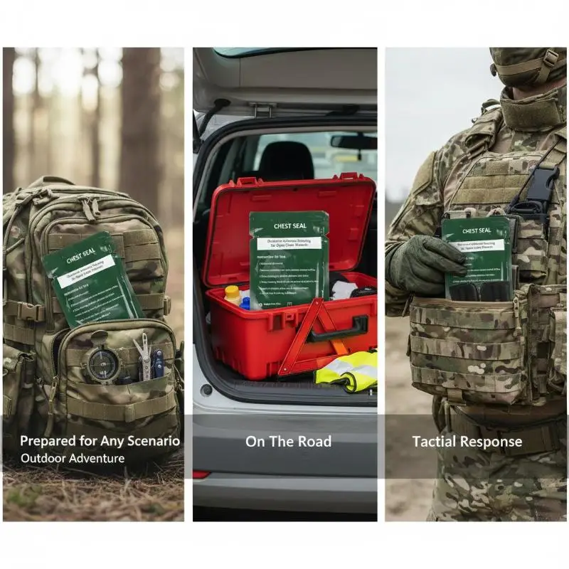 1Pc Vent Chest Seal Occlusive Adhesive Dressing for Open Chest Wounds Survival Emergency Trauma Sticker Outdoor First Aid Patch
1Pc Vent Chest Seal Occlusive Adhesive Dressing for Open Chest Wounds Survival Emergency Trauma Sticker Outdoor First Aid Patch