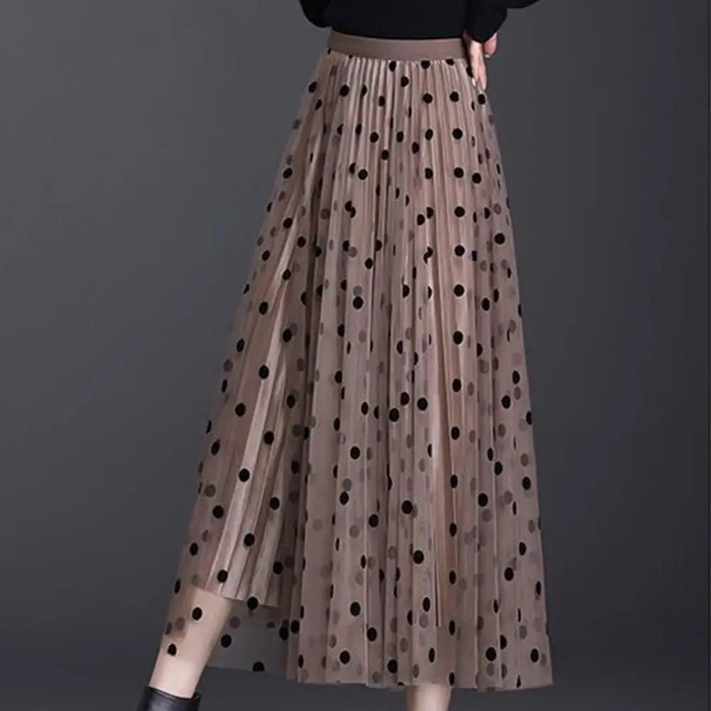 Elegant Women Skirt Women Skirt Elegant Double-layered Mesh Pleated A-line Midi Skirt with High Elastic Waist for Women Solid
Elegant Women Skirt Women Skirt Elegant Double-layered Mesh Pleated A-line Midi Skirt with High Elastic Waist for Women Solid