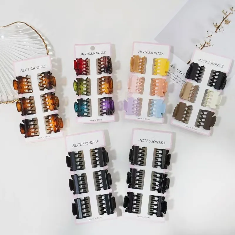 6PCS/Set Mini Small Hair Claw Clips Colorful Acrylic Matte Crab Hair Clamps Non Slip Hair Barrettes Women Girls Hair Accessories
6PCS/Set Mini Small Hair Claw Clips Colorful Acrylic Matte Crab Hair Clamps Non Slip Hair Barrettes Women Girls Hair Accessories